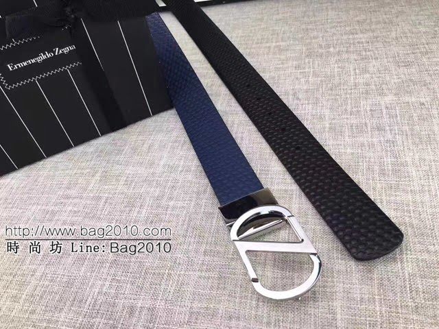 Zegna男士皮帶 傑尼亞雙面用小牛皮腰帶  jjp1359